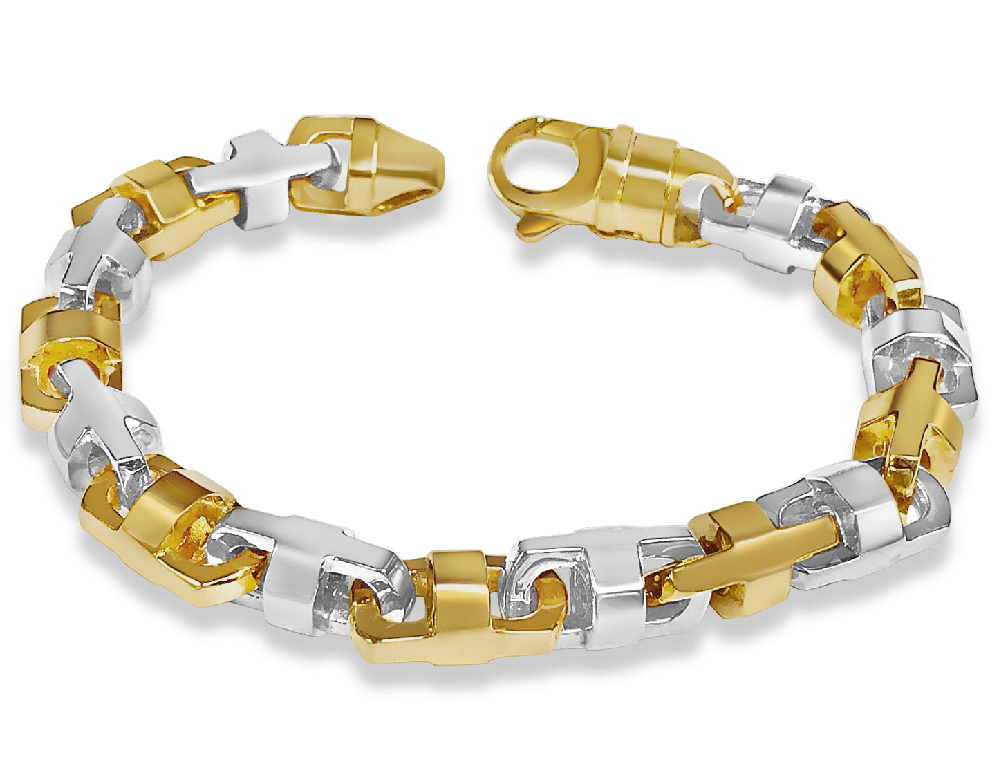 Handmade Solid Gold Anchor Mariner Bracelet , 12mm
