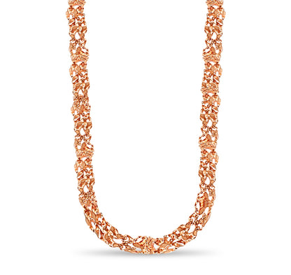 Handmade Solid Gold Nugget Necklace , 11mm