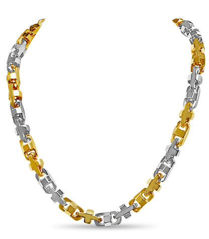 Handmade Solid Gold Anchor Mariner Necklace , 11mm