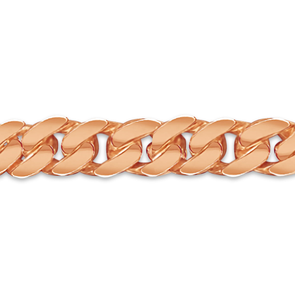 Handmade Solid Gold Curb Bracelet , 9mm