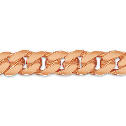 Handmade Solid Gold Curb Bracelet , 9mm