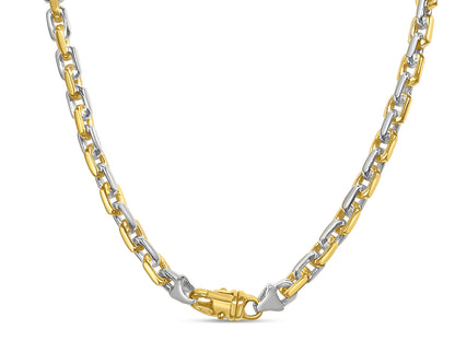 Handmade Solid Gold Fancy Rolo Necklace , 8mm