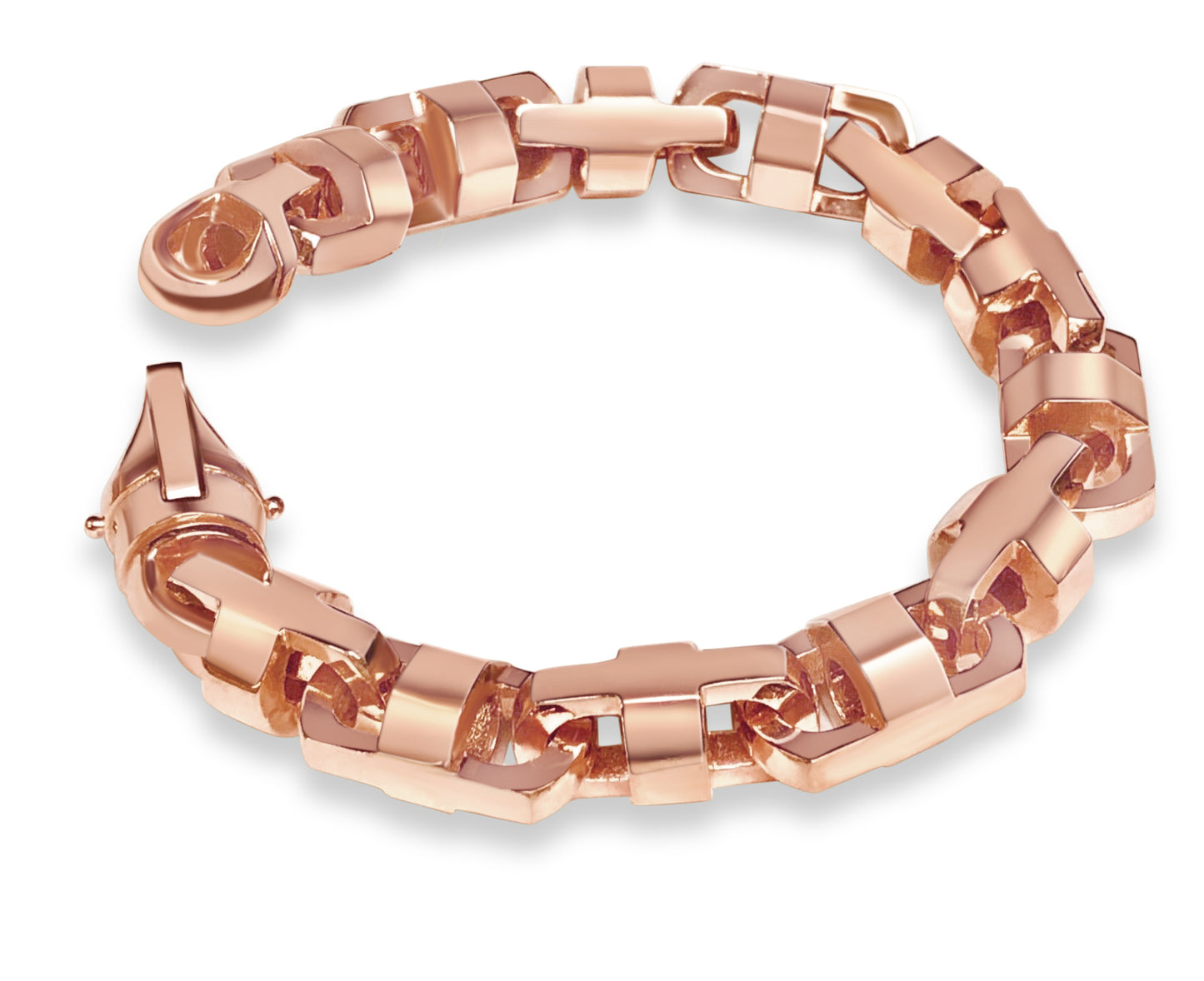 Handmade Solid Gold Anchor Mariner Bracelet , 14mm