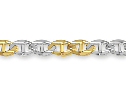 Handmade Solid Gold Anchor Mariner Bracelet , 13mm