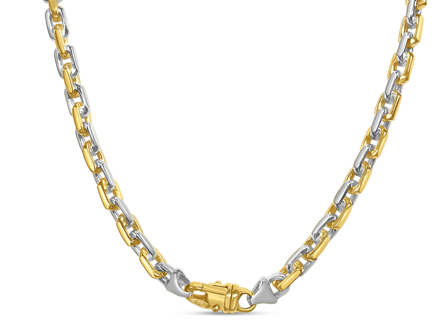 Handmade Solid Gold Fancy Rolo Necklace , 8mm