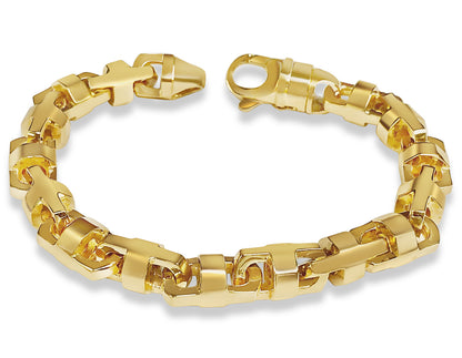 Handmade Solid Gold Anchor Mariner Bracelet , 12mm