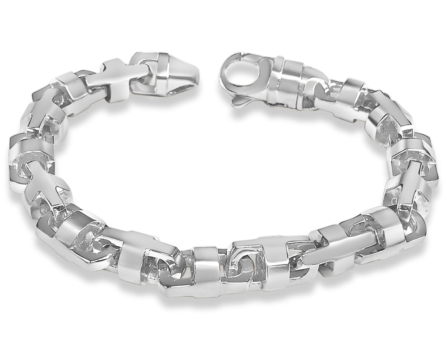 Handmade Solid Gold Anchor Mariner Bracelet , 12mm