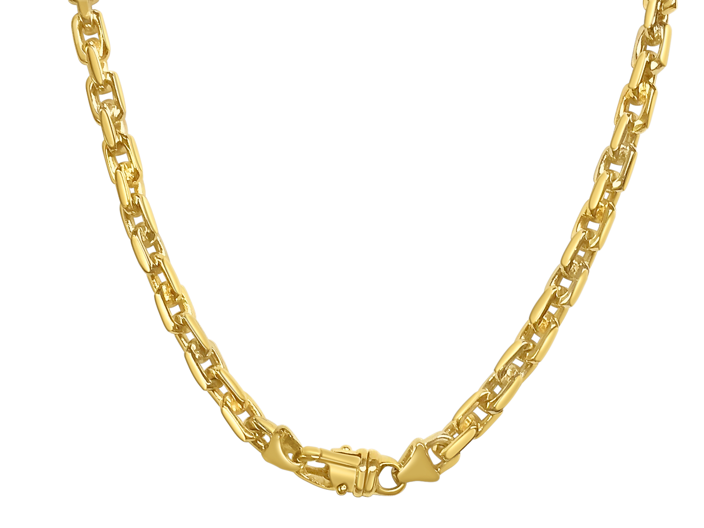Handmade Solid Gold Fancy Rolo Necklace , 8mm