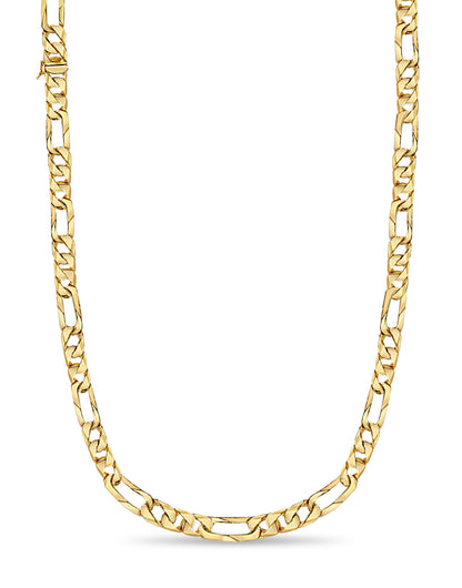 Handmade Solid Gold Figaro Necklace , 12mm