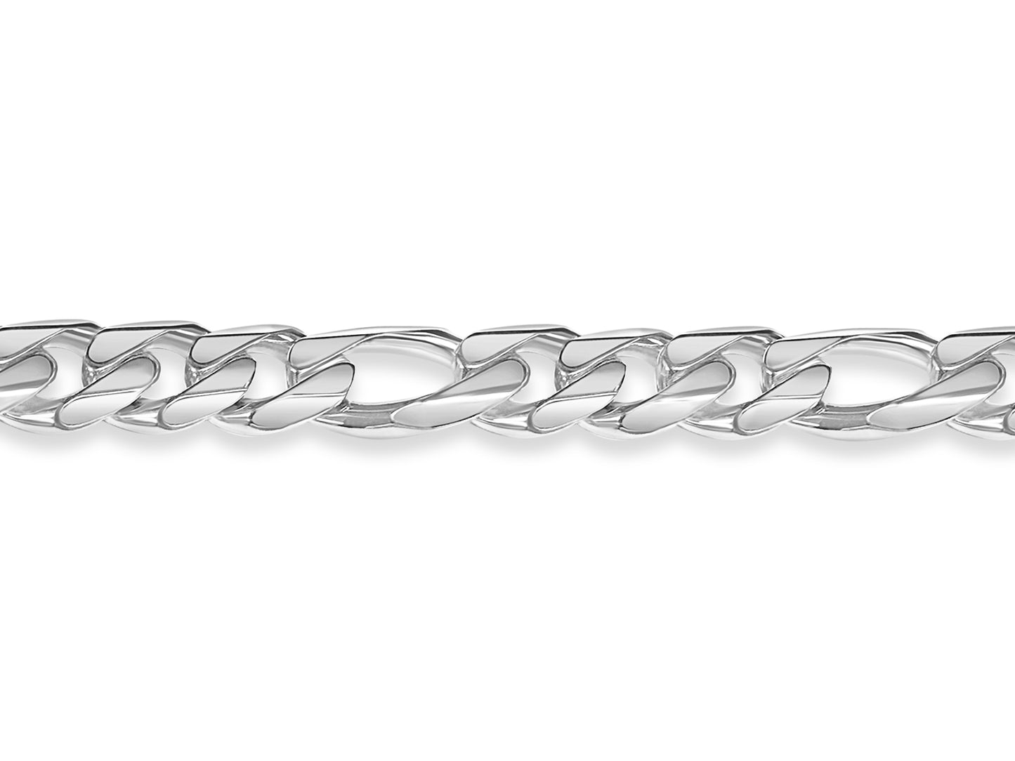 Handmade Solid Gold Figaro Bracelet , 14mm
