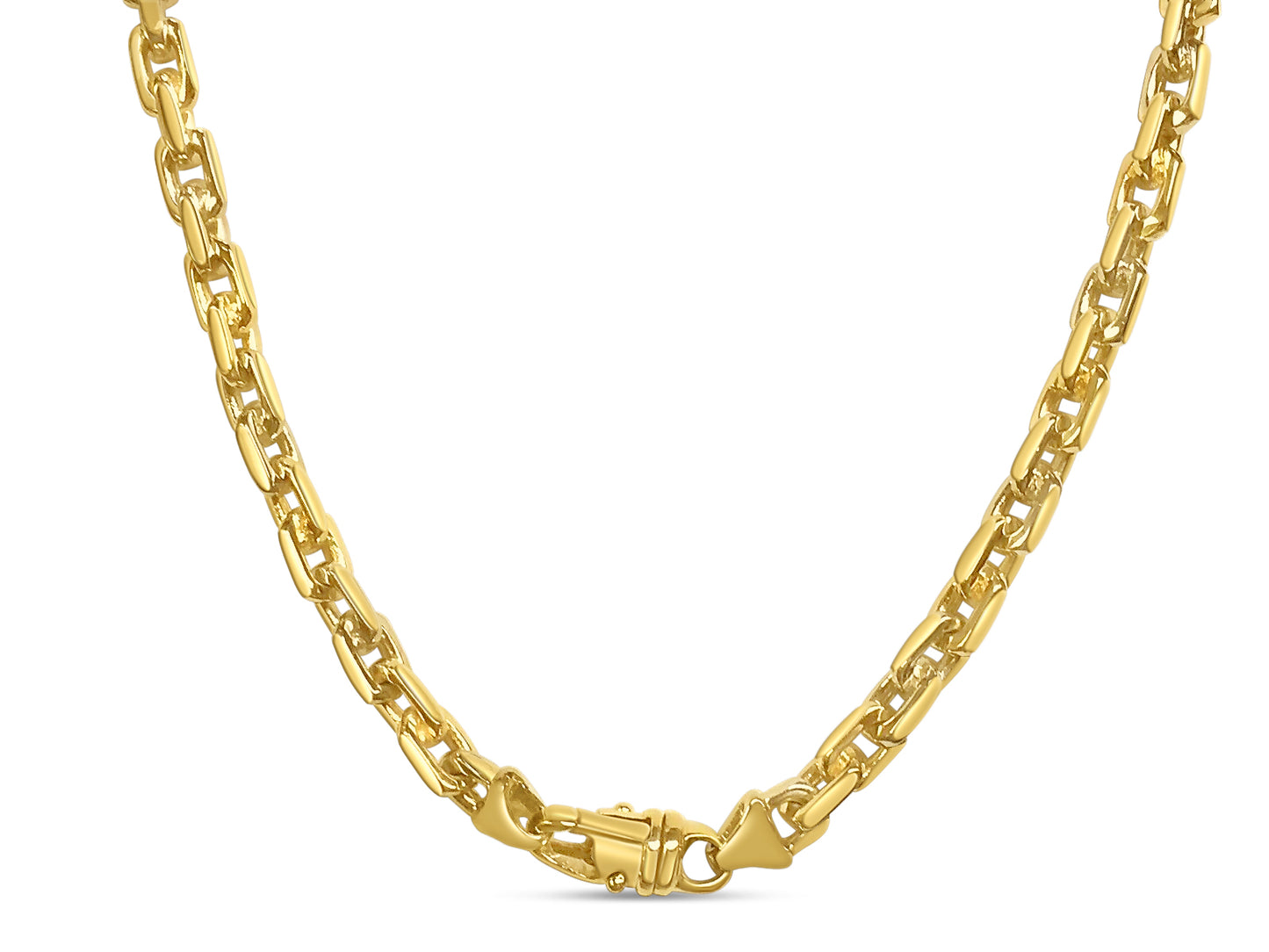 Handmade Solid Gold Fancy Rolo Necklace , 8mm