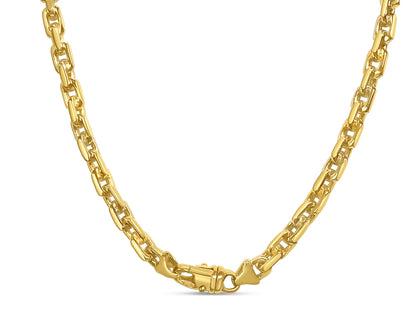 Handmade Solid Gold Fancy Rolo Necklace , 8mm