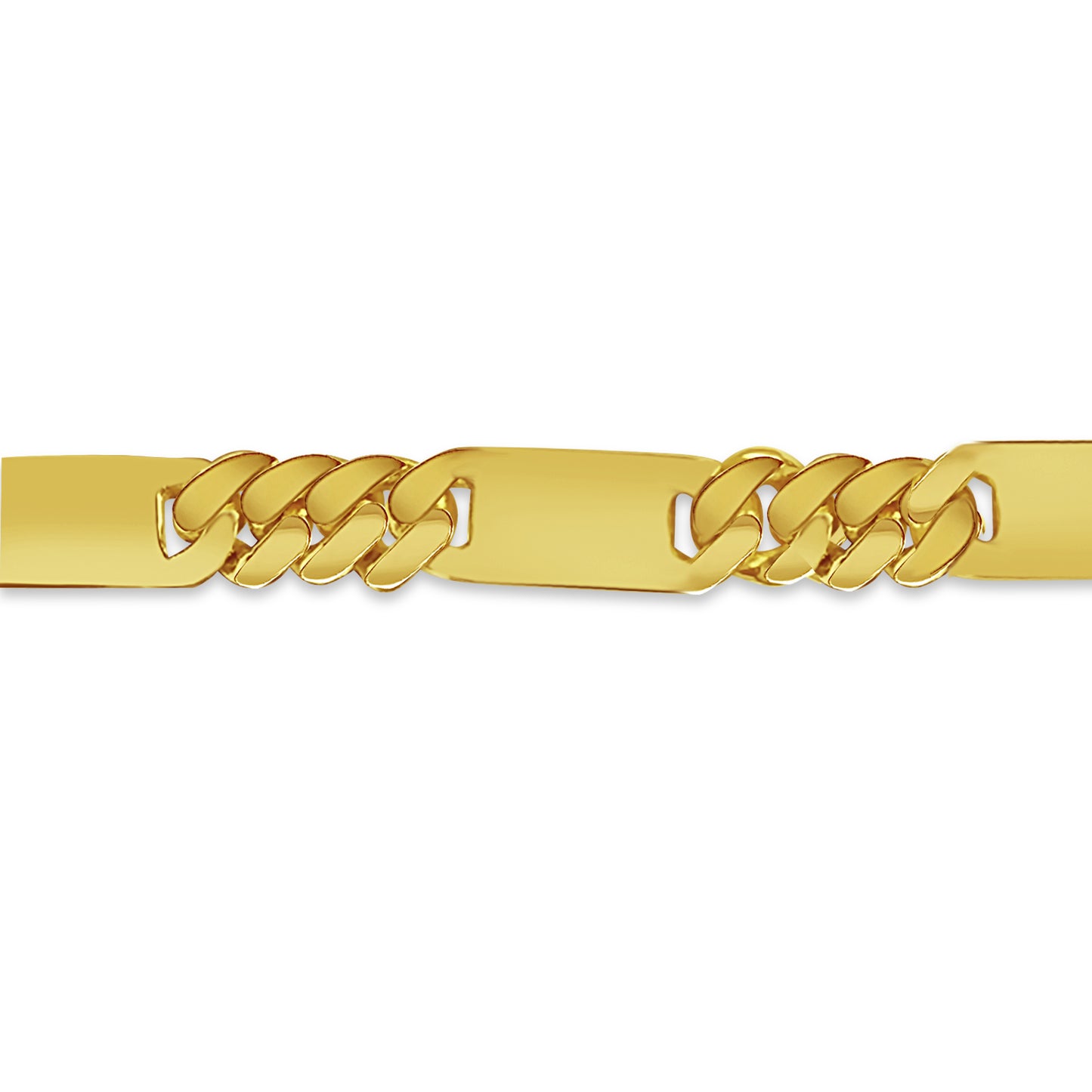 Handmade Solid Gold Figaro Bar Bracelet , 8mm