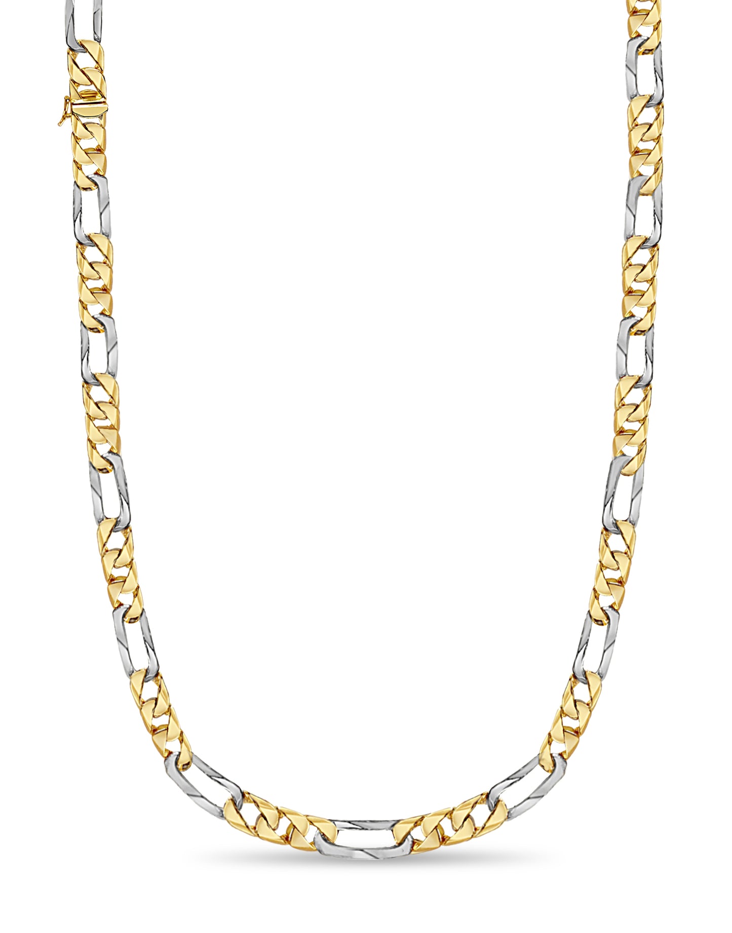 Handmade Solid Gold Figaro Necklace , 12mm