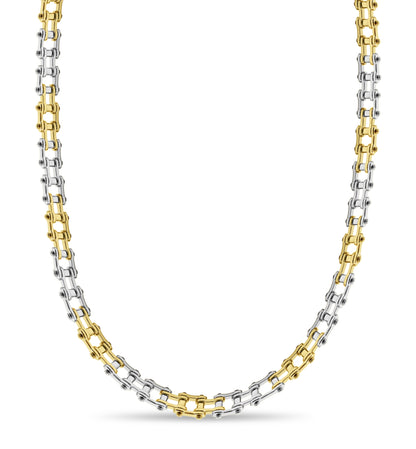 Handmade Solid Gold Motorcycle/Bike Chain Necklace , 20mm