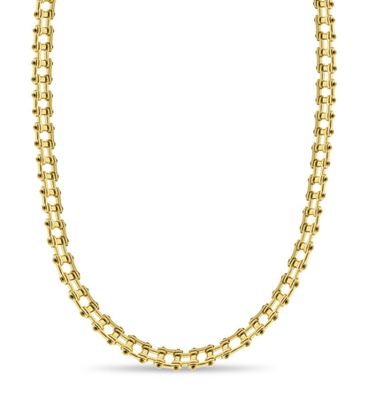 Handmade Solid Gold Motorcycle/Bike Chain Necklace , 20mm