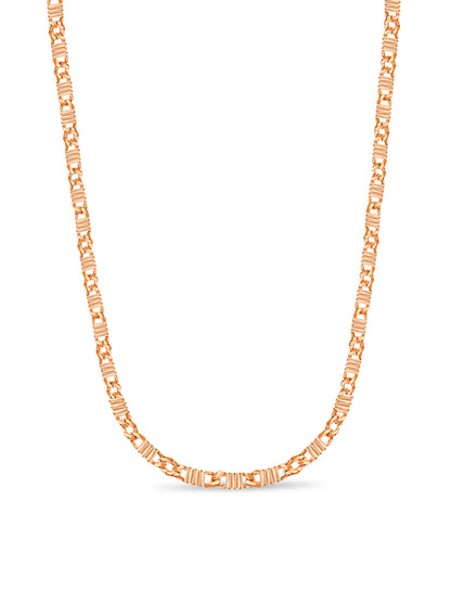 Handmade Solid Gold Curb Necklace , 9mm