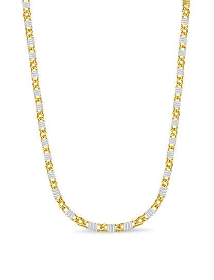 Handmade Solid Gold Curb Necklace , 9mm