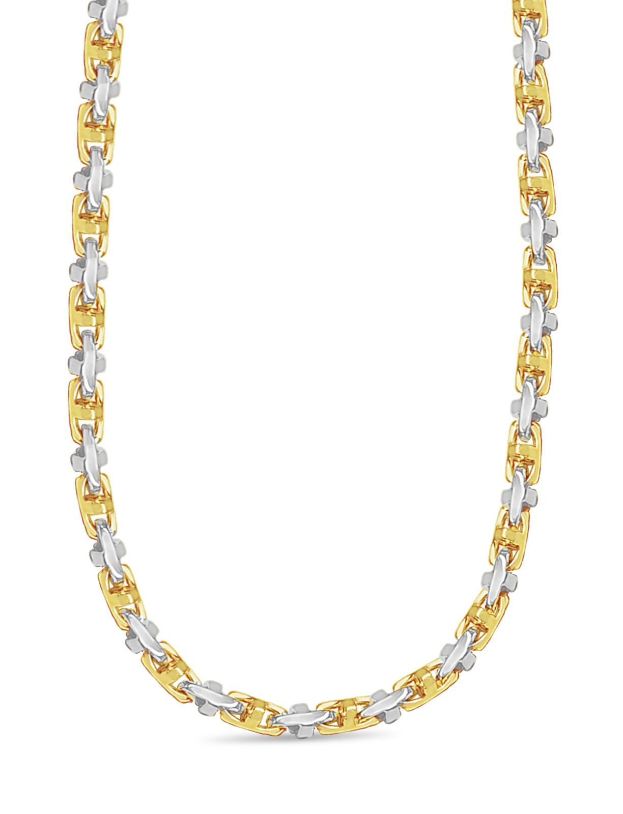 Handmade Solid Gold Anchor Mariner Necklace , 4mm