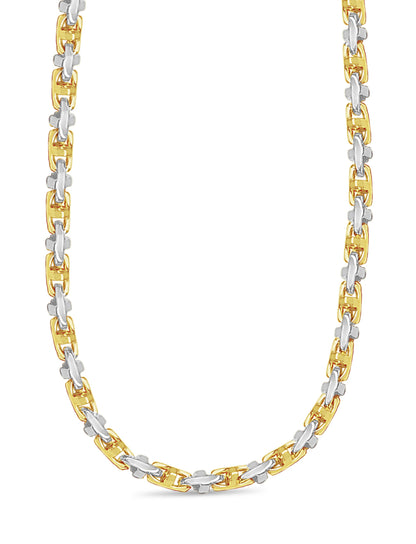 Handmade Solid Gold Anchor Mariner Necklace , 4mm