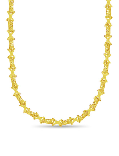 Handmade Solid Gold Equestrian Necklace , 9mm