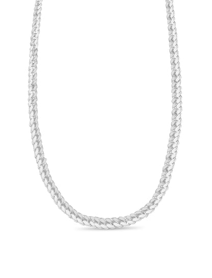 Handmade Solid Gold Curb Necklace , 7mm