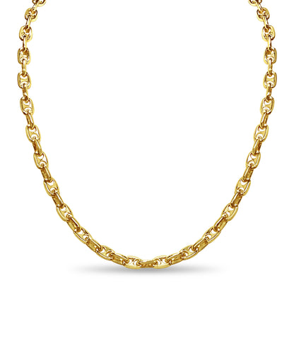 Handmade Solid Gold Anchor Mariner Necklace , 5mm