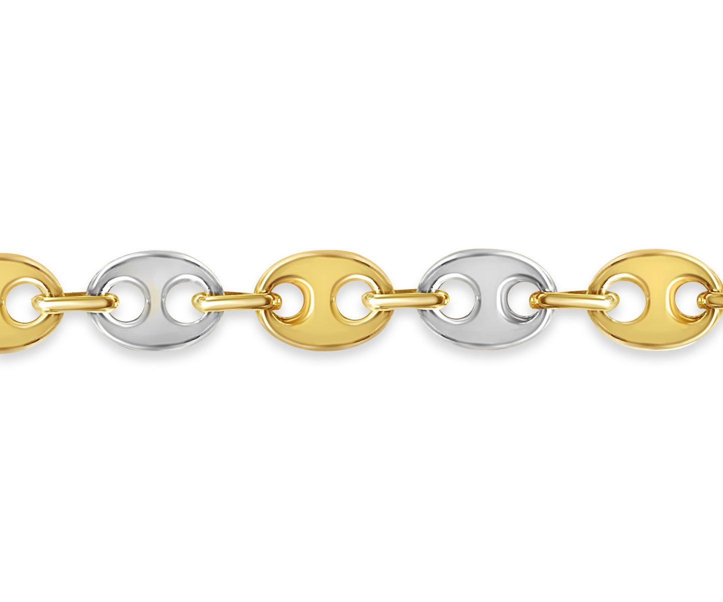 Handmade Solid Gold Mariner Necklace , 9mm