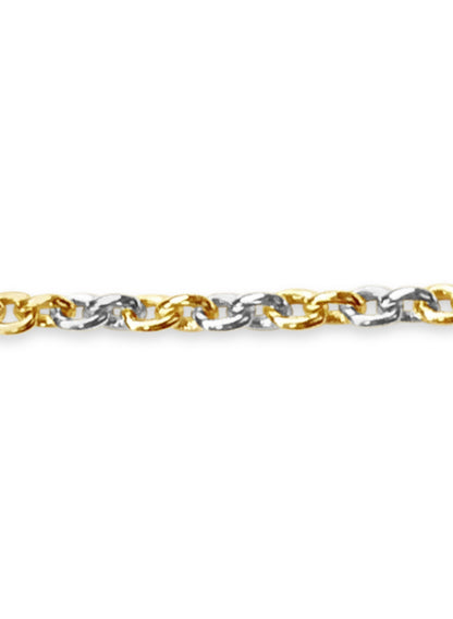 Handmade Solid Gold Fancy Rolo Necklace , 7mm
