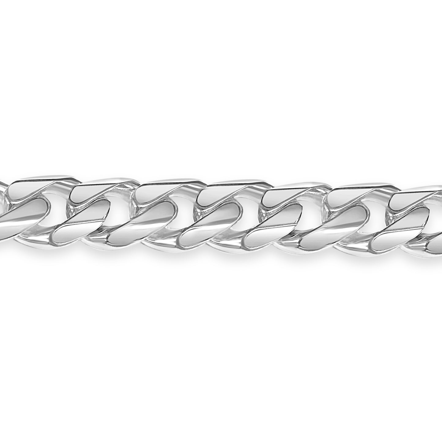 Handmade Solid Gold Curb Necklace , 13mm