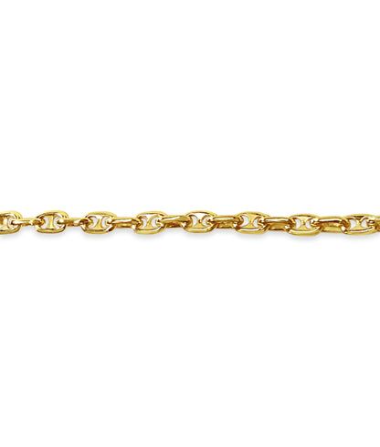 Handmade Solid Gold Anchor Mariner Necklace , 5mm