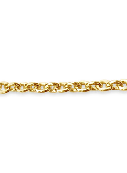 Handmade Solid Gold Fancy Rolo Necklace , 7mm