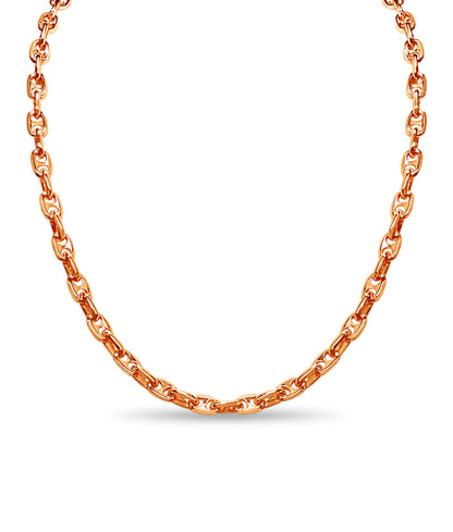 Handmade Solid Gold Anchor Mariner Necklace , 5mm