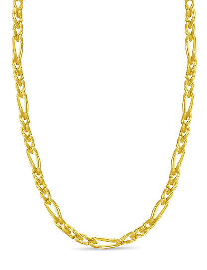Handmade Solid Gold Figaro Necklace , 12mm