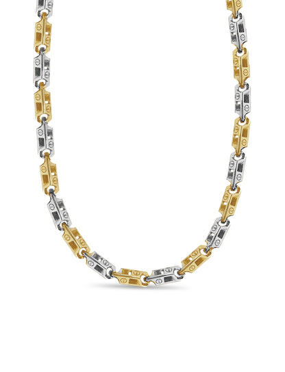 Handmade Solid Gold Fancy Screw Necklace , 7mm