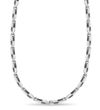 Handmade Solid Gold Square Tube Necklace , 5mm