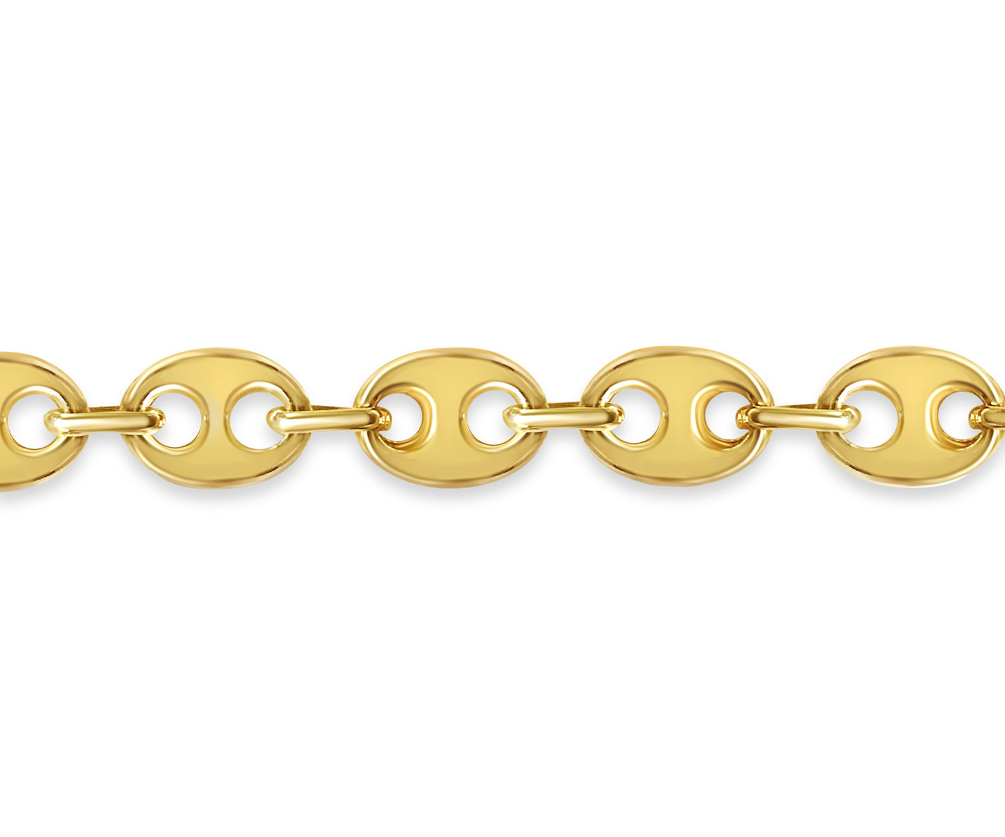 Handmade Solid Gold Mariner Bracelet , 9mm
