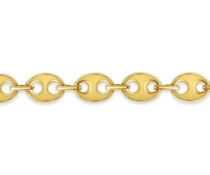 Handmade Solid Gold Mariner Bracelet , 9mm