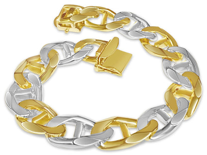 Handmade Solid Gold Anchor Mariner Bracelet , 15mm