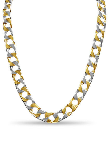 Handmade Solid Gold Curb Necklace , 11mm