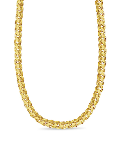Handmade Solid Gold Miami Cuban Necklace , 11mm