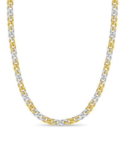 Handmade Solid Gold Curb Necklace , 13mm