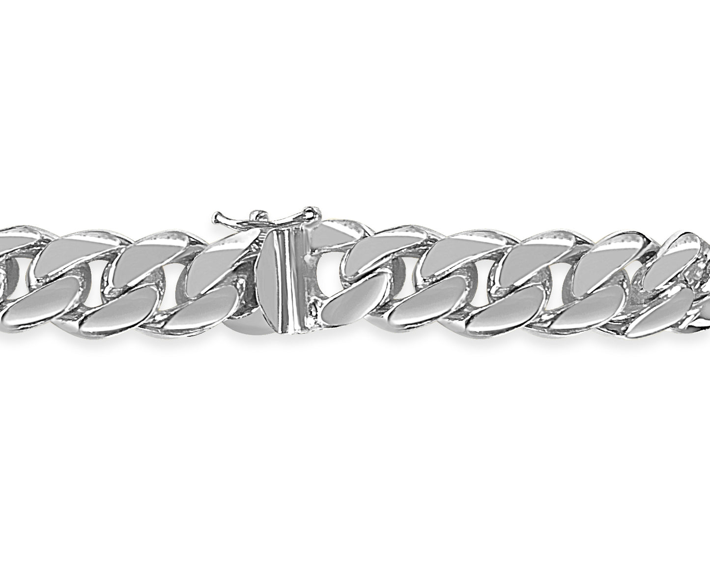 Handmade Solid Gold Curb Bracelet , 11mm