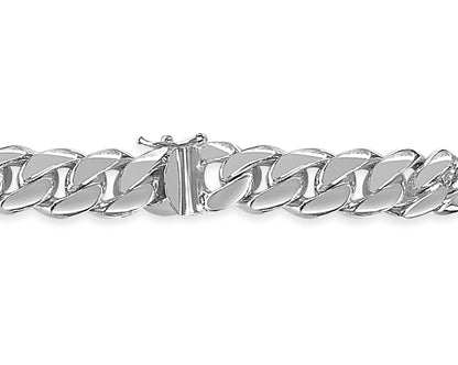 Handmade Solid Gold Curb Bracelet , 11mm