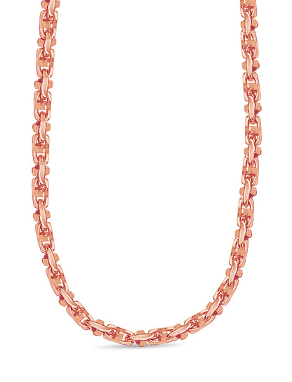 Handmade Solid Gold Anchor Mariner Necklace , 4mm