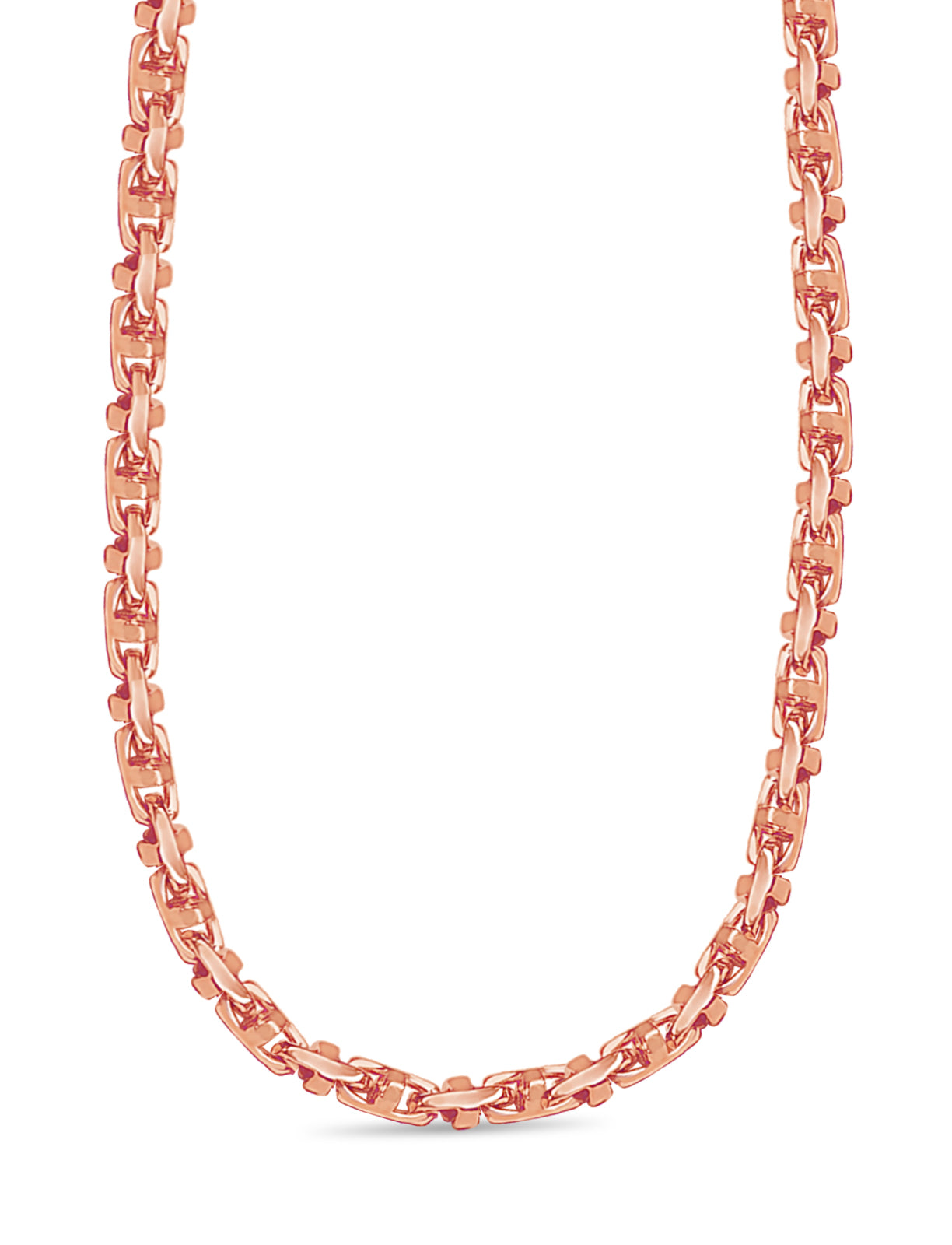 Handmade Solid Gold Anchor Mariner Necklace , 4mm