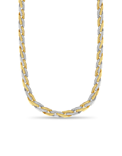 Handmade Solid Gold Curb Necklace , 15mm