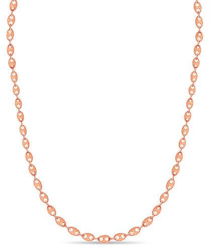 Handmade Solid Gold Mariner Necklace , 9mm