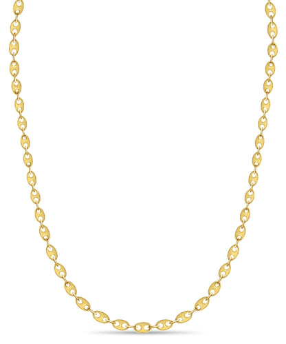 Handmade Solid Gold Mariner Necklace , 9mm