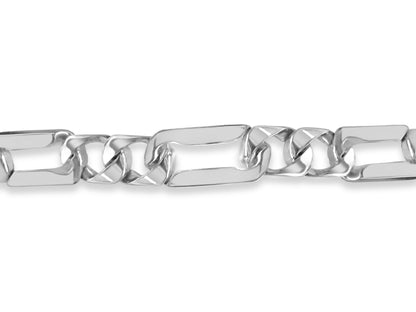 Handmade Solid Gold Figaro Bracelet , 7mm